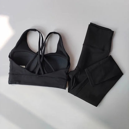 Women's 2-Piece Yoga Set Sports Bra and High-Waist Leggings
