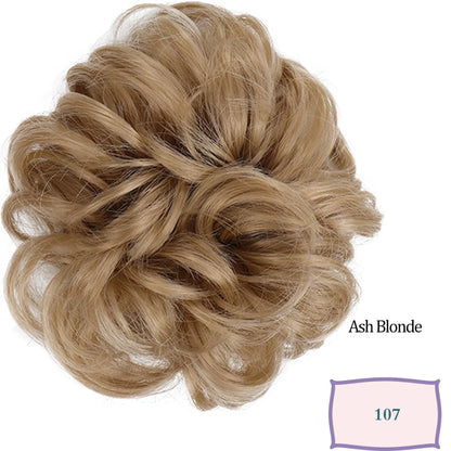 Synthetic Messy Hair Bun Chignon Scrunchies Fake Band Braid Elastic Hairpiece Tail Donut Updo Pieces