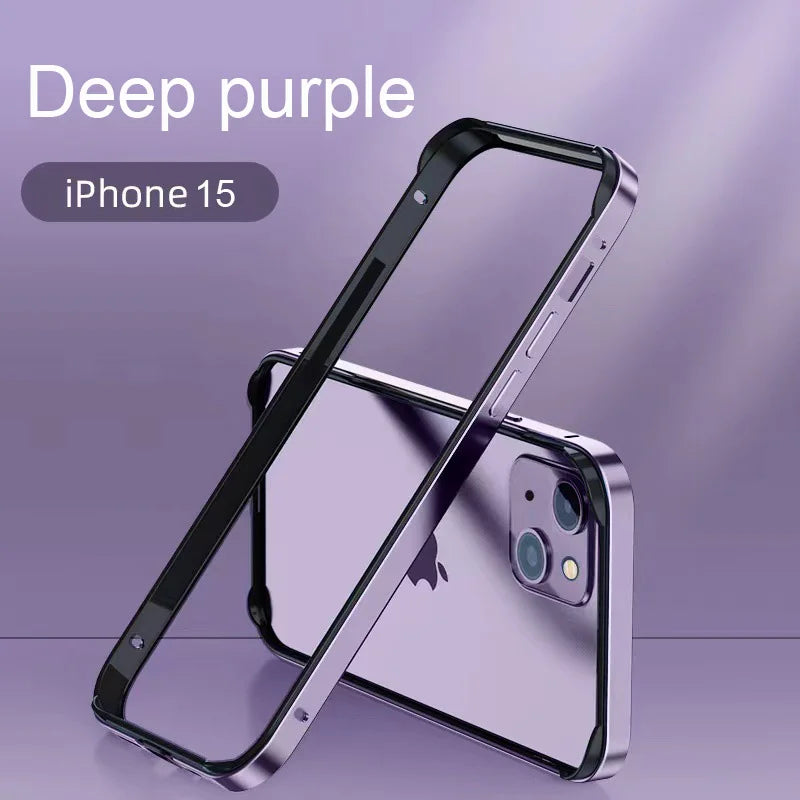Hybrid Silicone Frame Aluminum Metal Phone Case Iphone 17 16 15 14 13 12 Pro Max Better Heat Bumper