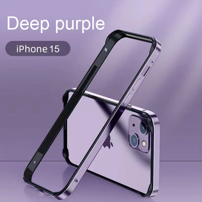 Hybrid Silicone Frame Aluminum Metal Phone Case Iphone 17 16 15 14 13 12 Pro Max Better Heat Bumper