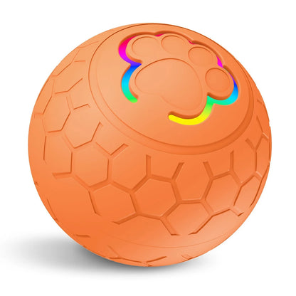 Interactive Smart Pet Toy Ball – Auto Rolling, RGB Lights, USB Rechargeable for Dogs & Cats