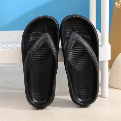Women's Platform Flip Flops – Cushioned EVA Non-Slip Beach Sandals