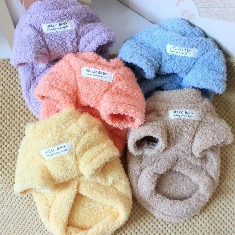 Fleece Dog Sweater – Warm Winter Coat for Small Dogs & Cats
