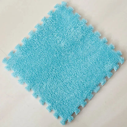 Interlocking Foam Floor Tiles Plush Puzzle Play Mat 10pcs 11.8x11.8in