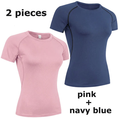 Women's Compression Athletic T-Shirt – Short Sleeve Quick Dry Workout Top
