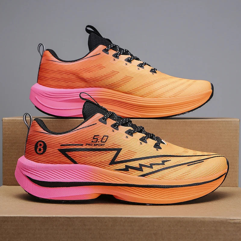 Carbon Plate Running Shoes – Soft Cushion Shock-Absorbing Unisex Sneakers