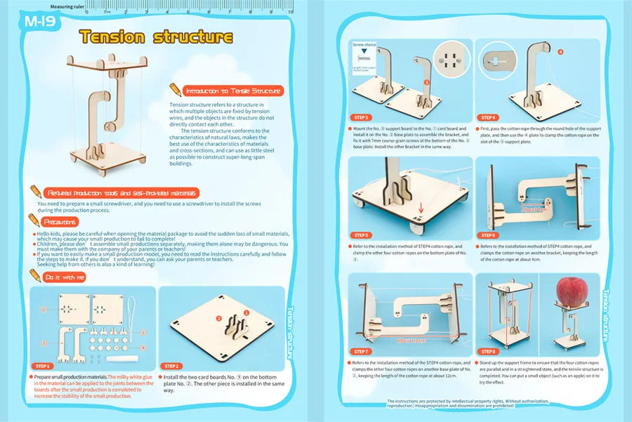 DIY STEM Science Experiment Kit for Kids – Handmade Assembly Model Toy (32 Designs)