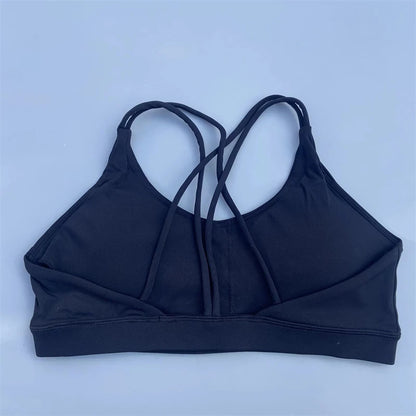 Women's Cross-Back Sports Bra – Soft Fitness Top for Yoga & Gym