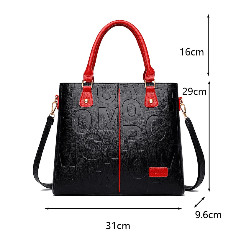 PU Leather Tote Handbag for Women – Large Capacity Crossbody Bag