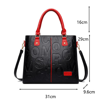 PU Leather Tote Handbag for Women – Large Capacity Crossbody Bag