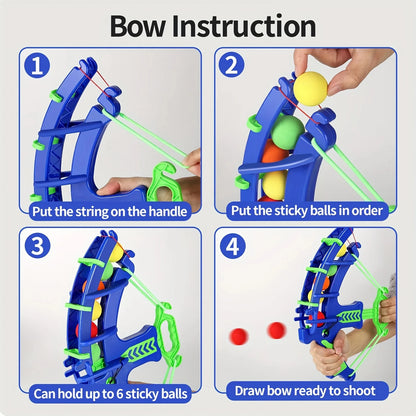 Kids Soft Ball Crossbow Toy Set with Target Barrels & Sponge Balls