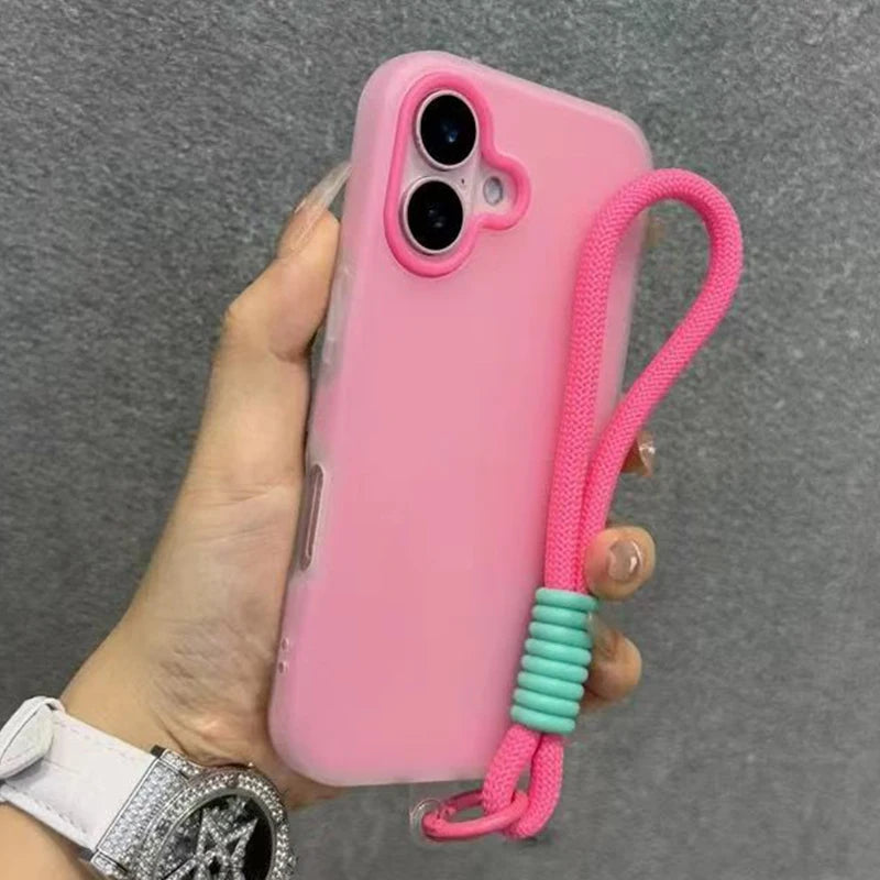 Soft Matte Candy Transparent Phone Case Iphone 17 16 Pro Max 15 14 13 12 11 Xs X 7 8 Plus 16e Hand