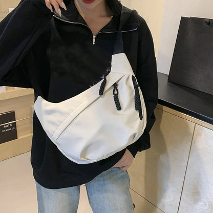 Lightweight Crossbody Shoulder Bag – Casual Nylon Sling