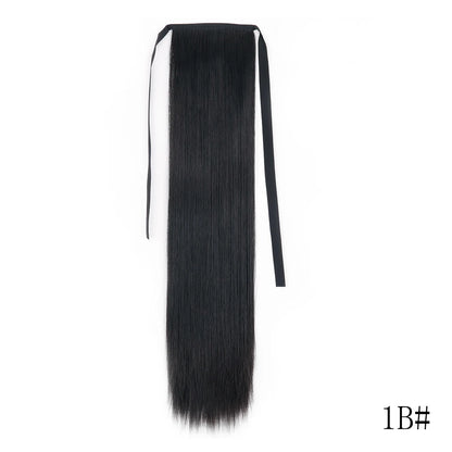 Wrap Around Ponytail Extension – Long Straight Synthetic Clip-In
