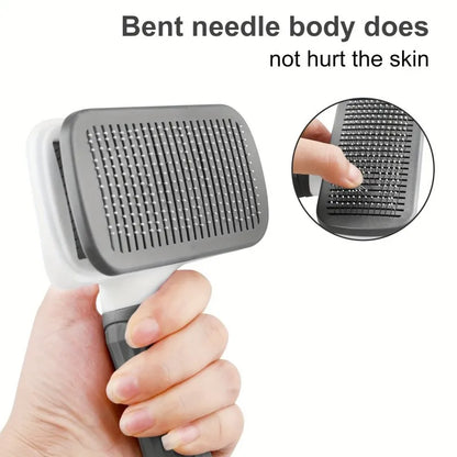 Pet Slicker Brush – Self-Cleaning Detangling Brush for Dogs & Cats