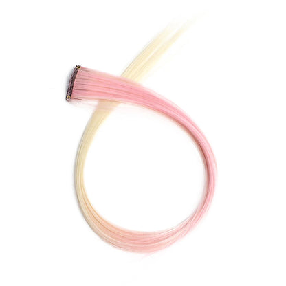 Clip-In Hair Extensions 22 Inch Straight Synthetic – Rainbow Colors