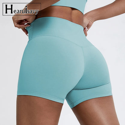 High-Waist Butt Lift Sports Shorts – Slim Fit Running & Cycling Shorts for Women