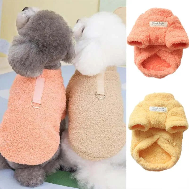 Fleece Dog Sweater – Warm Winter Coat for Small Dogs & Cats