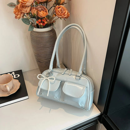 Korean Pearl Bow Shoulder Bag – Women's Pillow Handbag