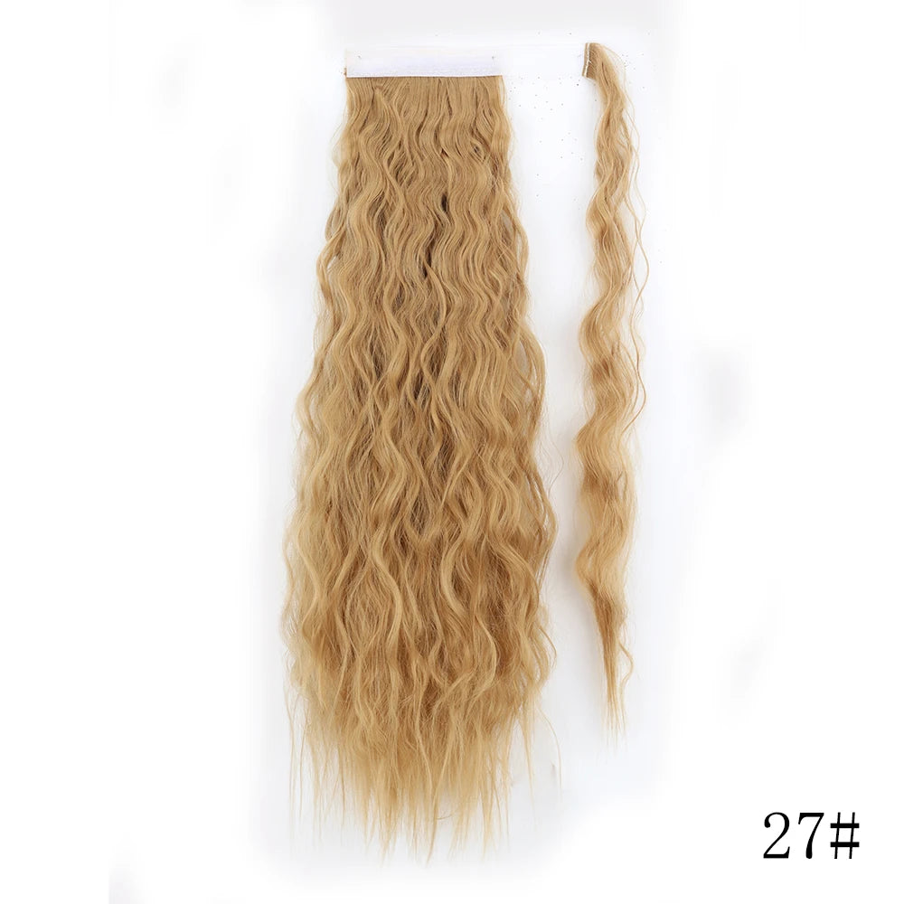 Wrap Around Ponytail Extension – Long Straight Synthetic Clip-In