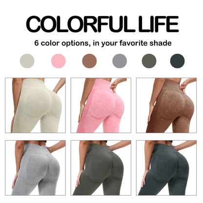 2-Pack Women's High Waist Yoga Leggings with Side Lace-Up Cutout
