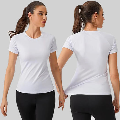 Women's Compression Athletic T-Shirt – Short Sleeve Quick Dry Workout Top