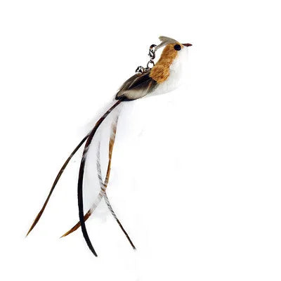 Suction Cup Bird Feather Cat Wand Toy – Interactive Kitten Hunting Toy with Bell