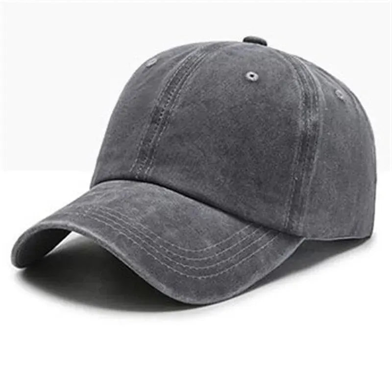Baseball Cap – Solid Washed Cotton Dad Hat for Men & Women