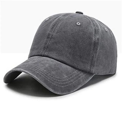 Baseball Cap – Solid Washed Cotton Dad Hat for Men & Women