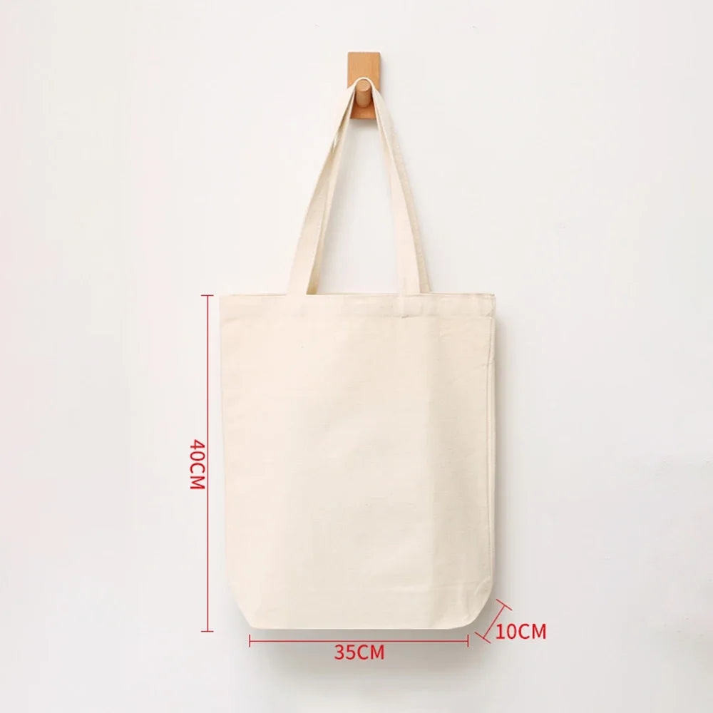 Canvas Tote Bag – Large Capacity Eco-Friendly Reusable Cotton Shoulder Bag