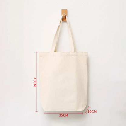 Canvas Tote Bag – Large Capacity Eco-Friendly Reusable Cotton Shoulder Bag