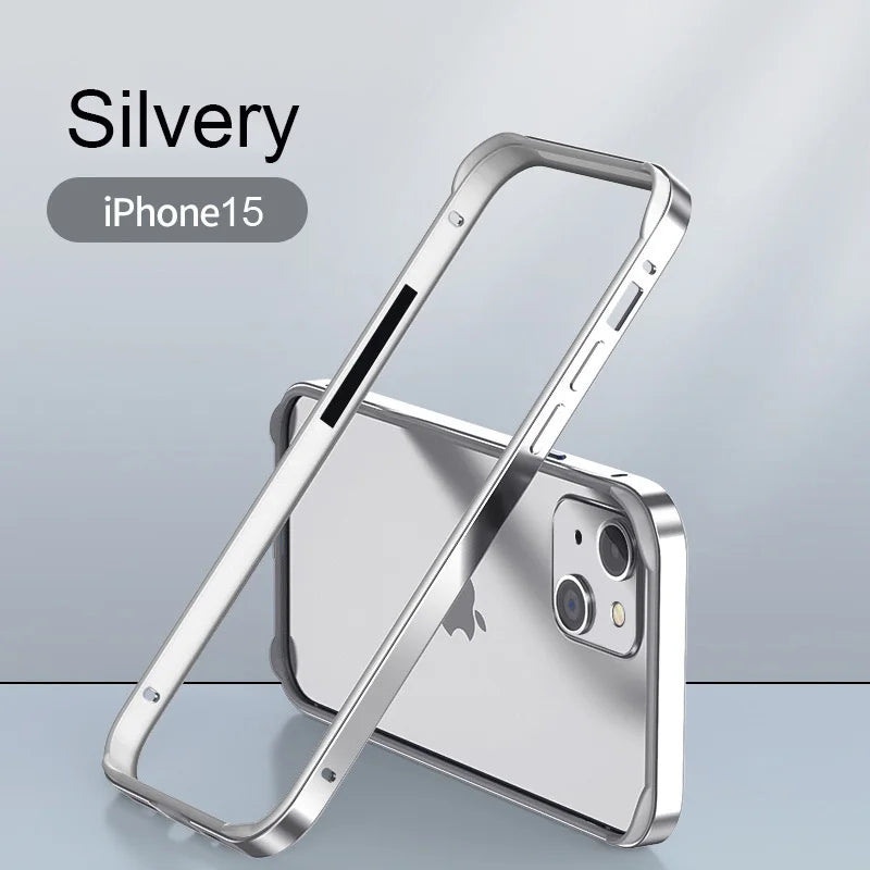 Hybrid Silicone Frame Aluminum Metal Phone Case Iphone 17 16 15 14 13 12 Pro Max Better Heat Bumper
