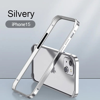 Hybrid Silicone Frame Aluminum Metal Phone Case Iphone 17 16 15 14 13 12 Pro Max Better Heat Bumper