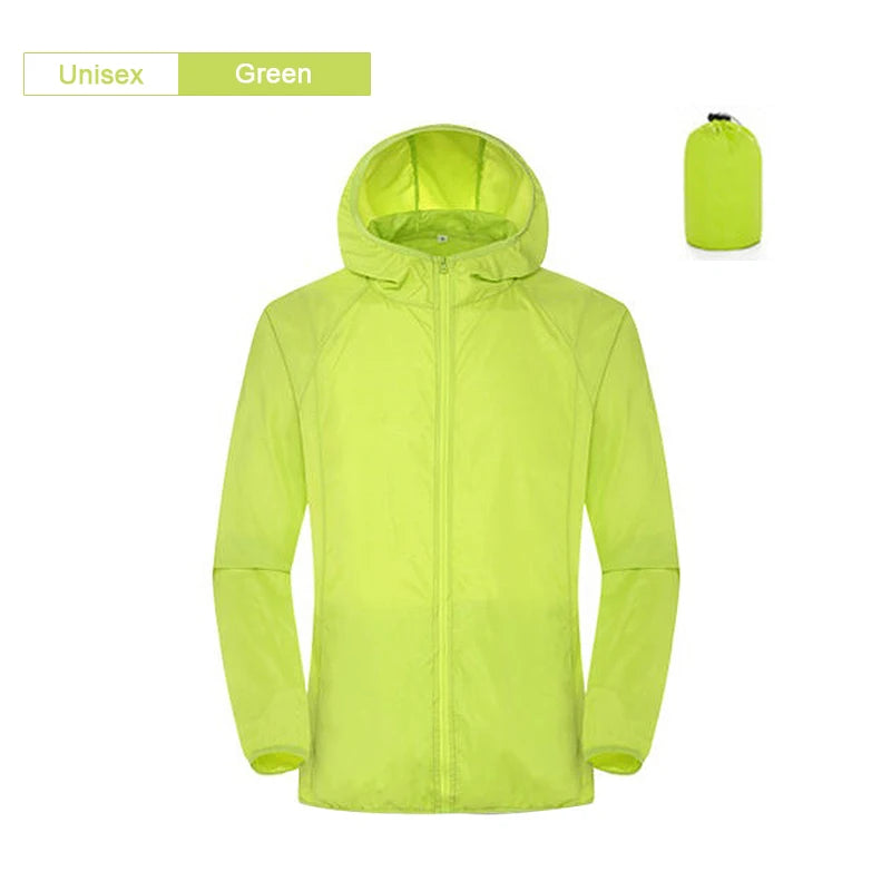 Waterproof Rain Jacket Unisex – Lightweight Packable Windbreaker