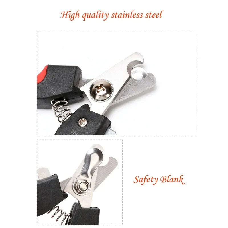 Pet Nail Clippers with File – Stainless Steel Dog & Cat Grooming Set