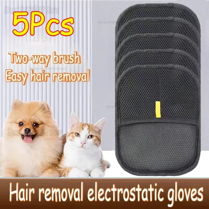 Pet Hair Remover Glove – Double-Sided Deshedding Brush for Dogs & Cats