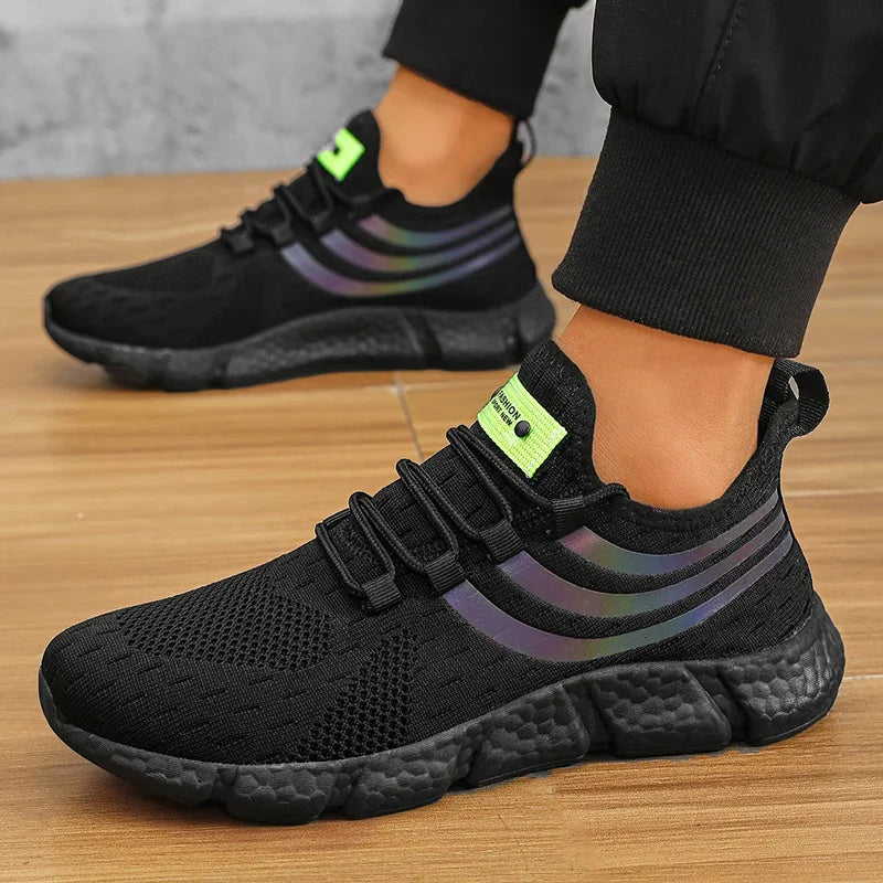 Men's Lightweight Knit Sneakers – Breathable Anti-Slip Running Shoes