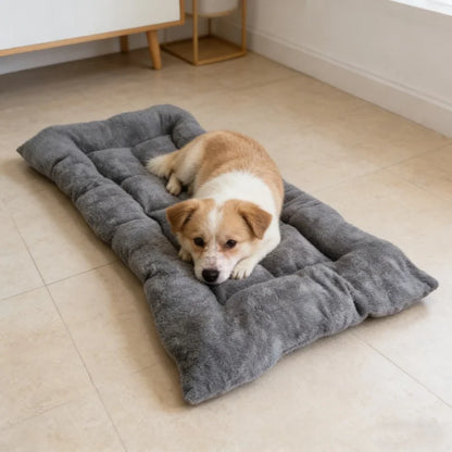Plush Dog Bed Mat – Thick Soft Crate Pad for Small to Large Pets