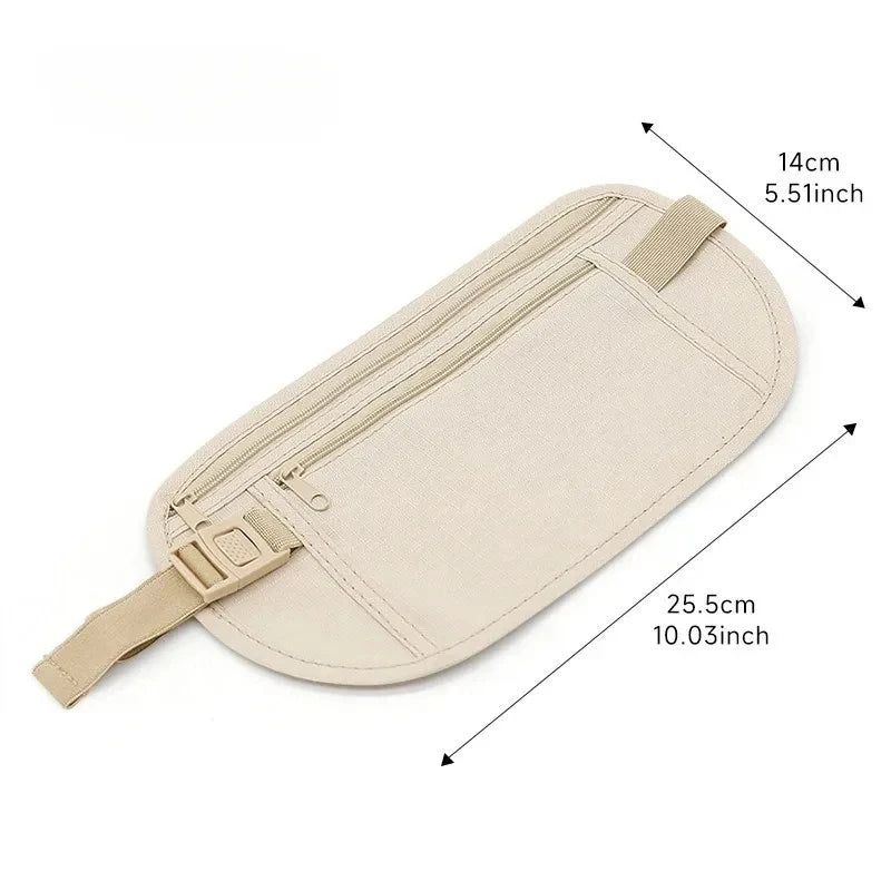Hidden Money Belt Anti-Theft Travel Waist Pouch