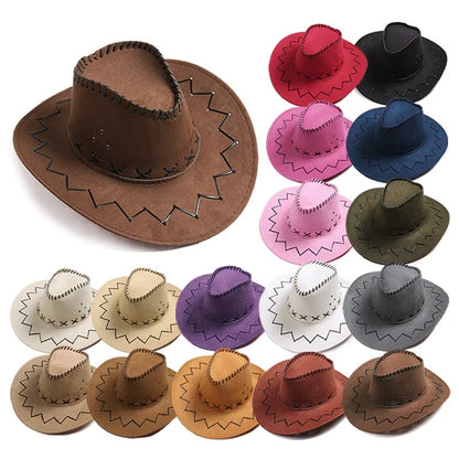 Western Cowboy Hat – Unisex Cowgirl Hat for Women & Men
