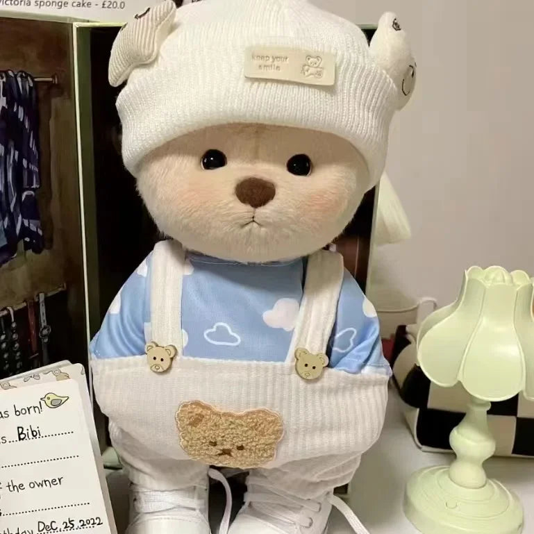 Teddy Bear Plush Toy with Changeable Outfits – Cute Stuffed Animal Doll