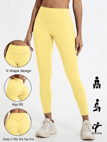 Push-Up High-Waist Yoga Leggings for Women – V-Shape Hip Lift