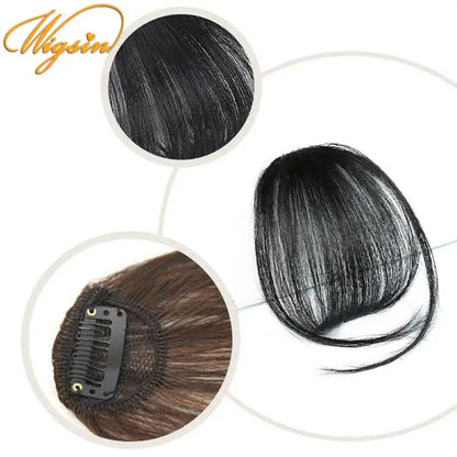 Clip-In Air Bangs Hair Extension – Synthetic Wispy Fringe Hairpiece for Women