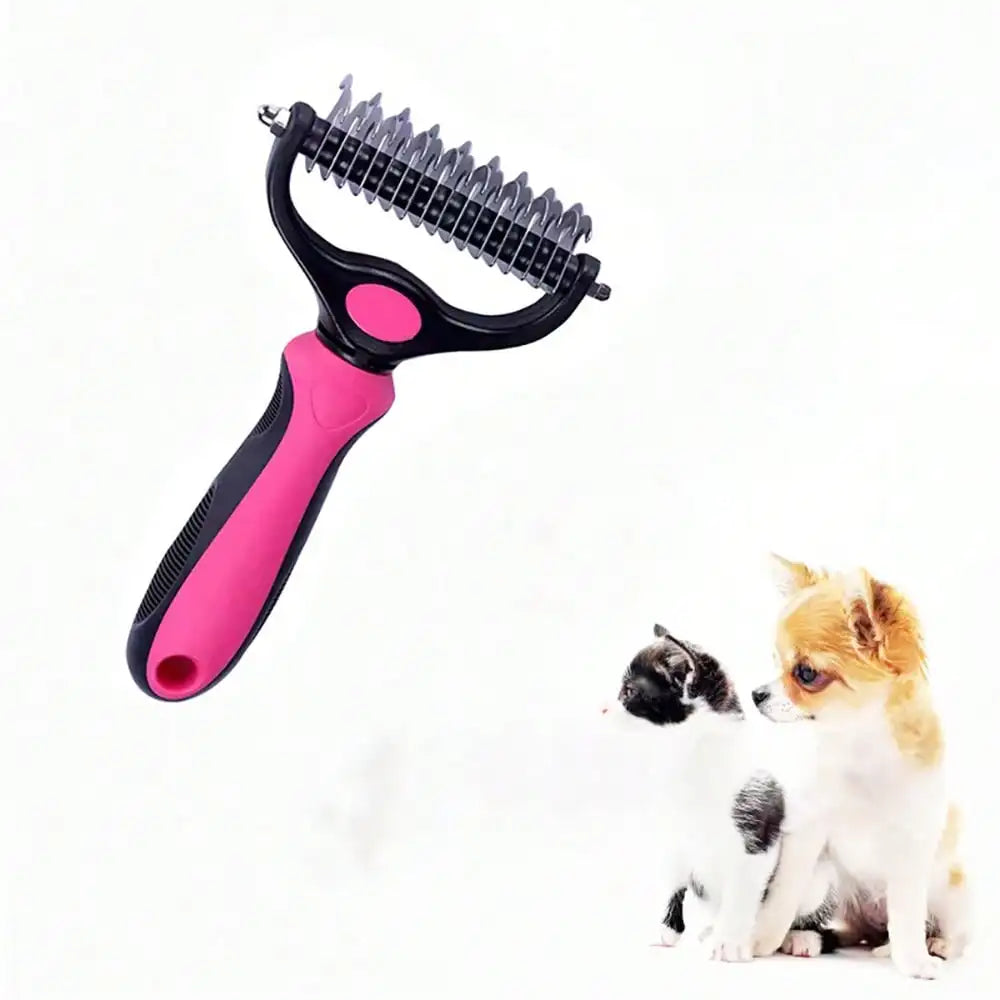 Double-Sided Pet Dematting Comb - Dog & Cat Grooming Brush