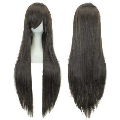 32 Inch Long Straight Synthetic Wig – Cosplay & Party, 36 Colors