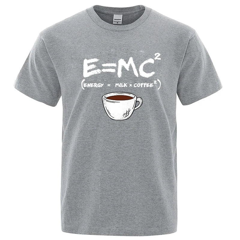 Energy Milk Coffee Graphic T Shirt Funny Casual Tee