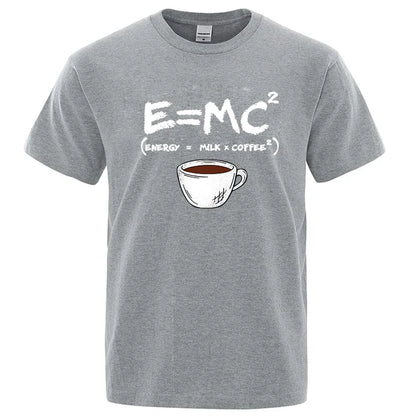 Energy Milk Coffee Graphic T Shirt Funny Casual Tee