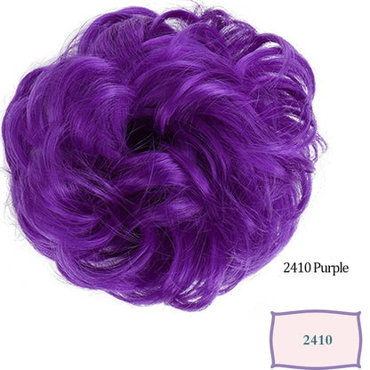 Synthetic Messy Hair Bun Chignon Scrunchies Fake Band Braid Elastic Hairpiece Tail Donut Updo Pieces