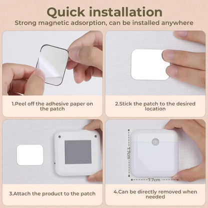 Motion Sensor Led Light Usb Charging Square Lamp Bedroom Kitchen Stair Hallway Wardrobe Cupboard