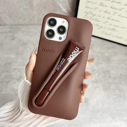 Brand Lemontini Phone Case Iphone 11 12 13 14 15 16 Pro Max Plus 17 Air Makeup Lip Gloss Silicone